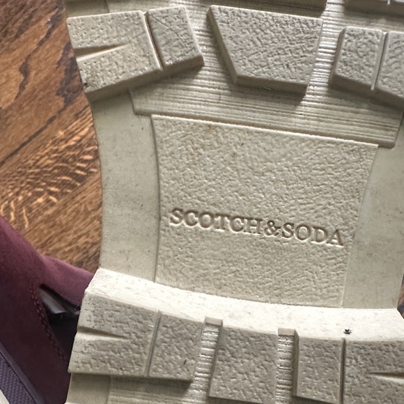 Scotch & Soda Burgundy Ankle  Platform Boots 38 - Picture 9 of 12